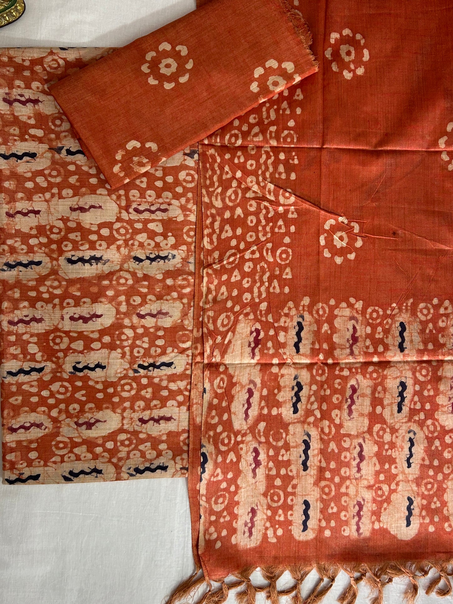 Batik Silk Cotton Dress Material