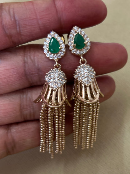 2. American Diamond Danglers