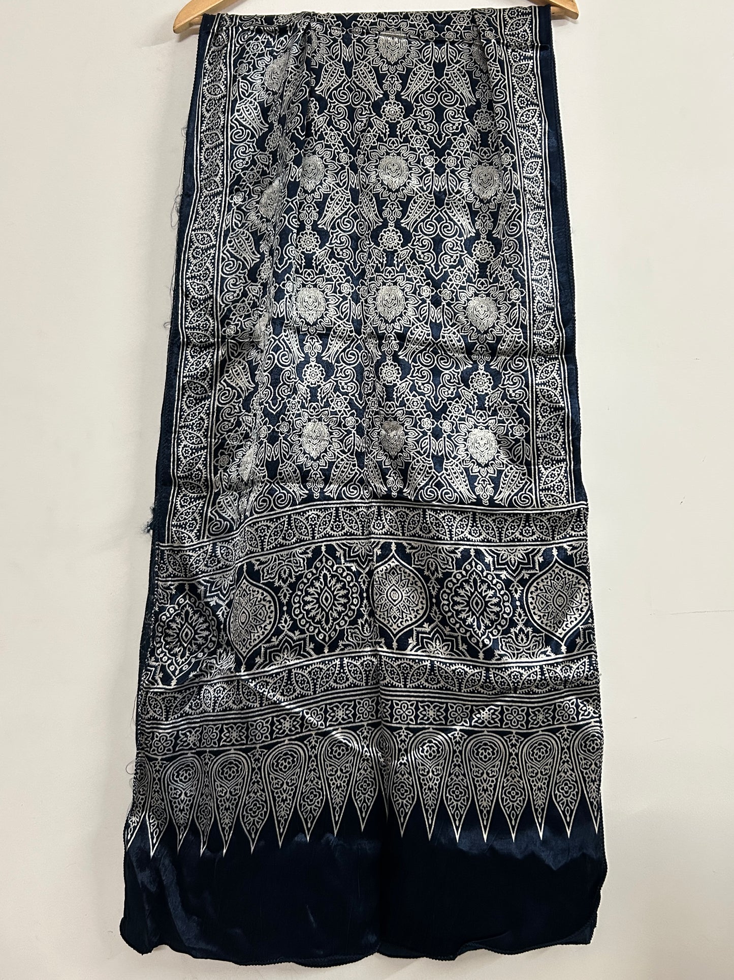 Ajrakh Mashroo Silk Stole