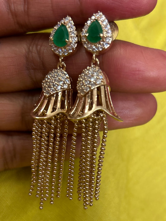 2. American Diamond Danglers