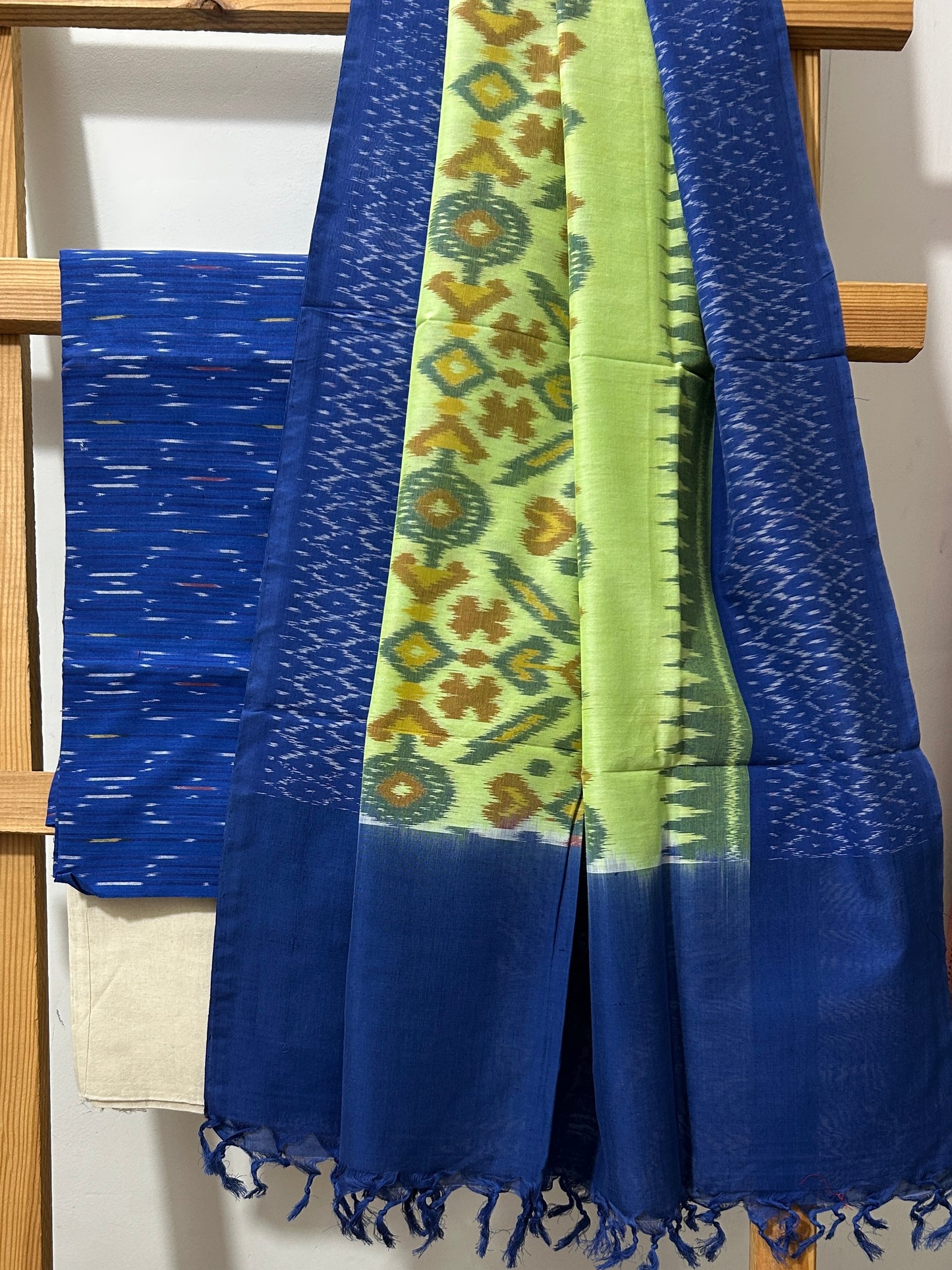 Double Ikat Mercerised Cotton Dress Material