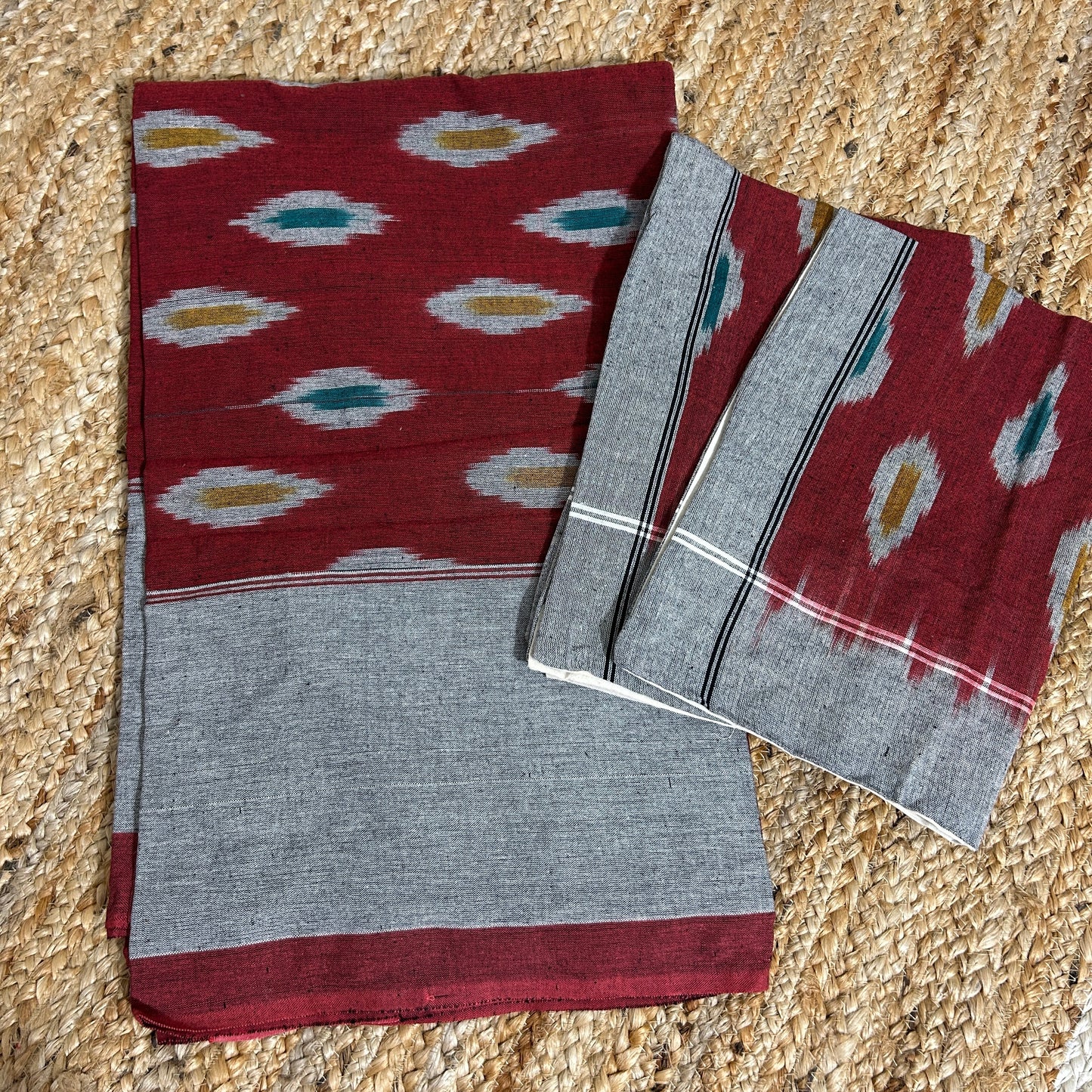 Ikat Double Cot Cotton Bedsheet