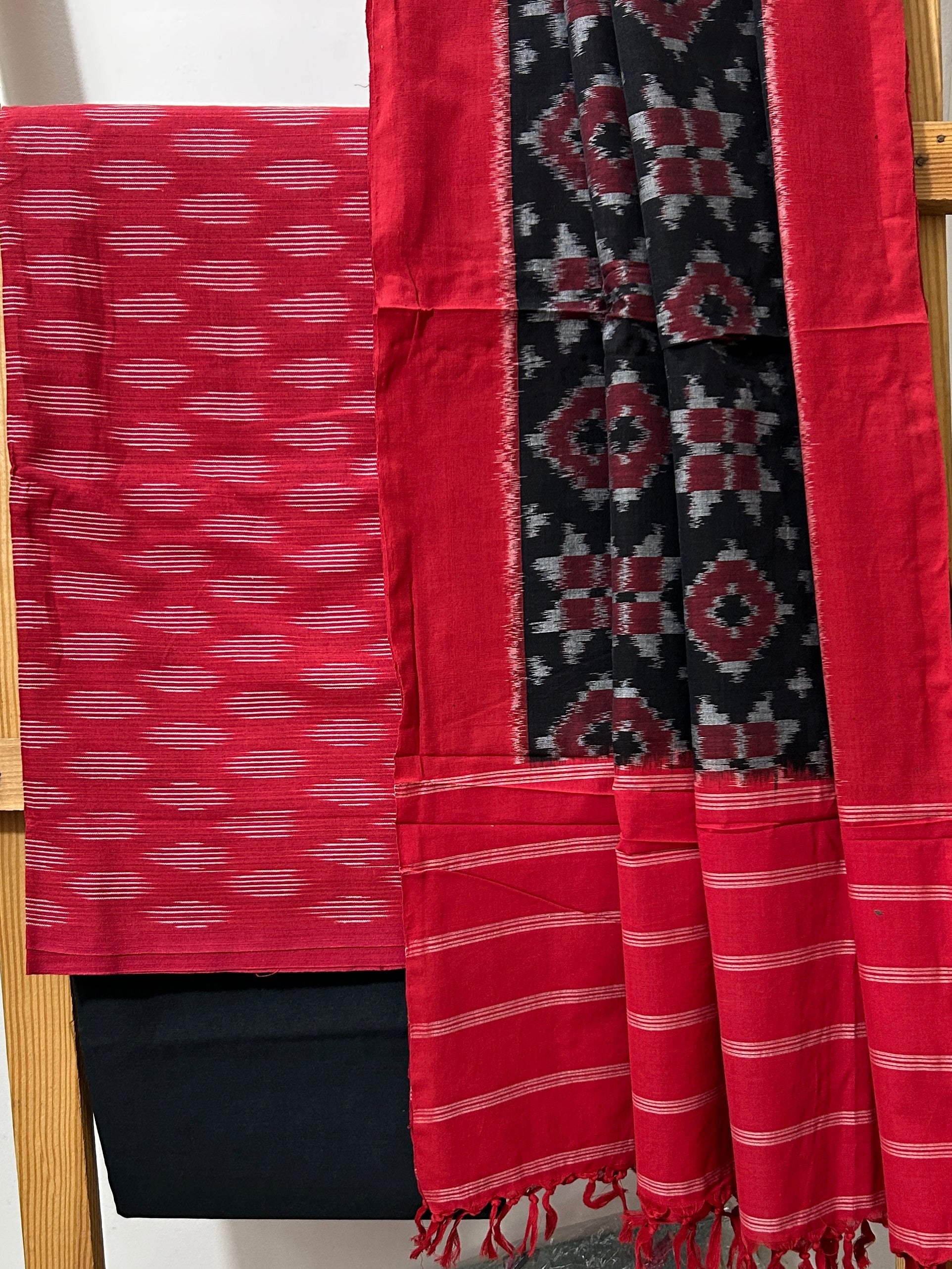 Telia Rumal Double Ikat Cotton Dress Material