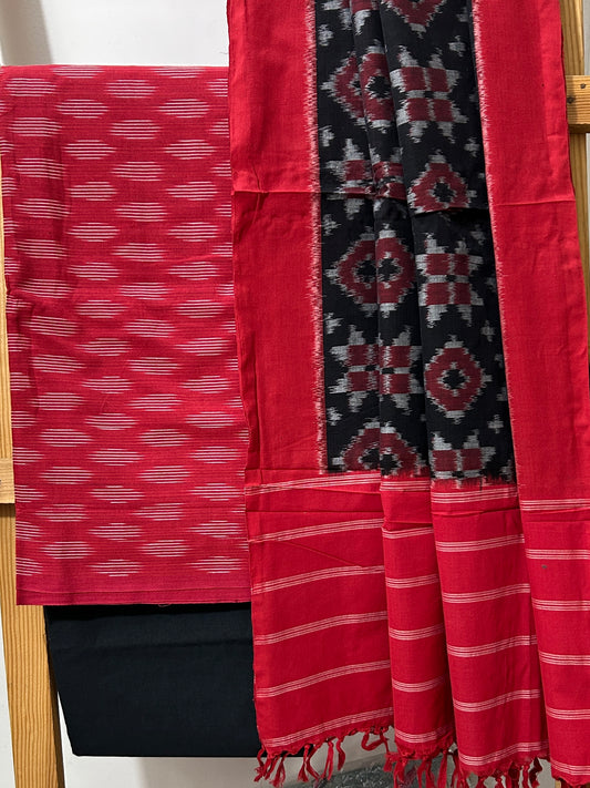 Telia Rumal Double Ikat Cotton Dress Material