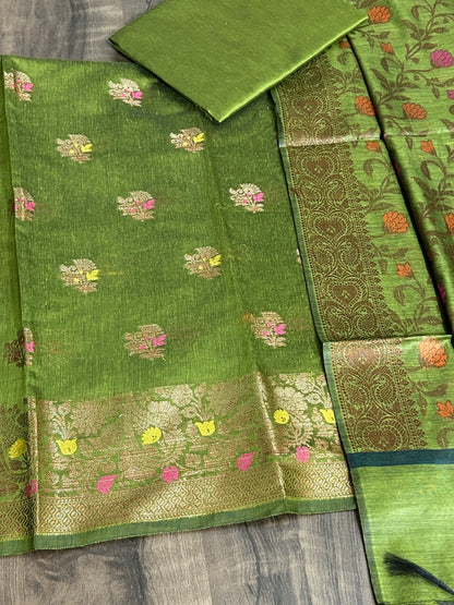 Banarasi Cotton Silk Dress Material