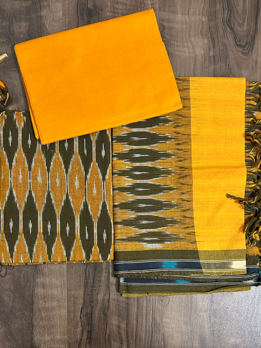 Ikat Cotton Dress Material