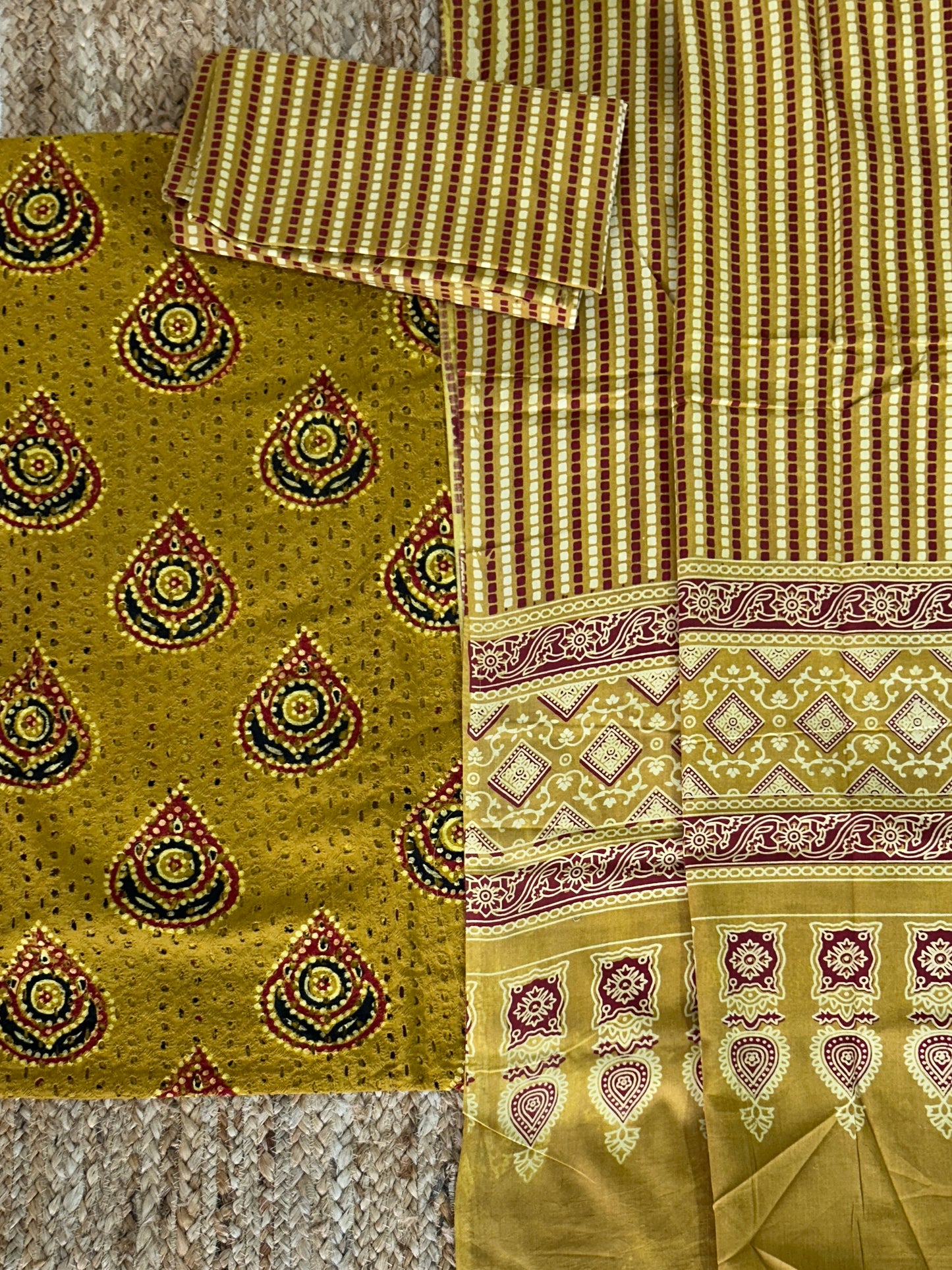 Ajrakh Cotton Hakoba Dress Material