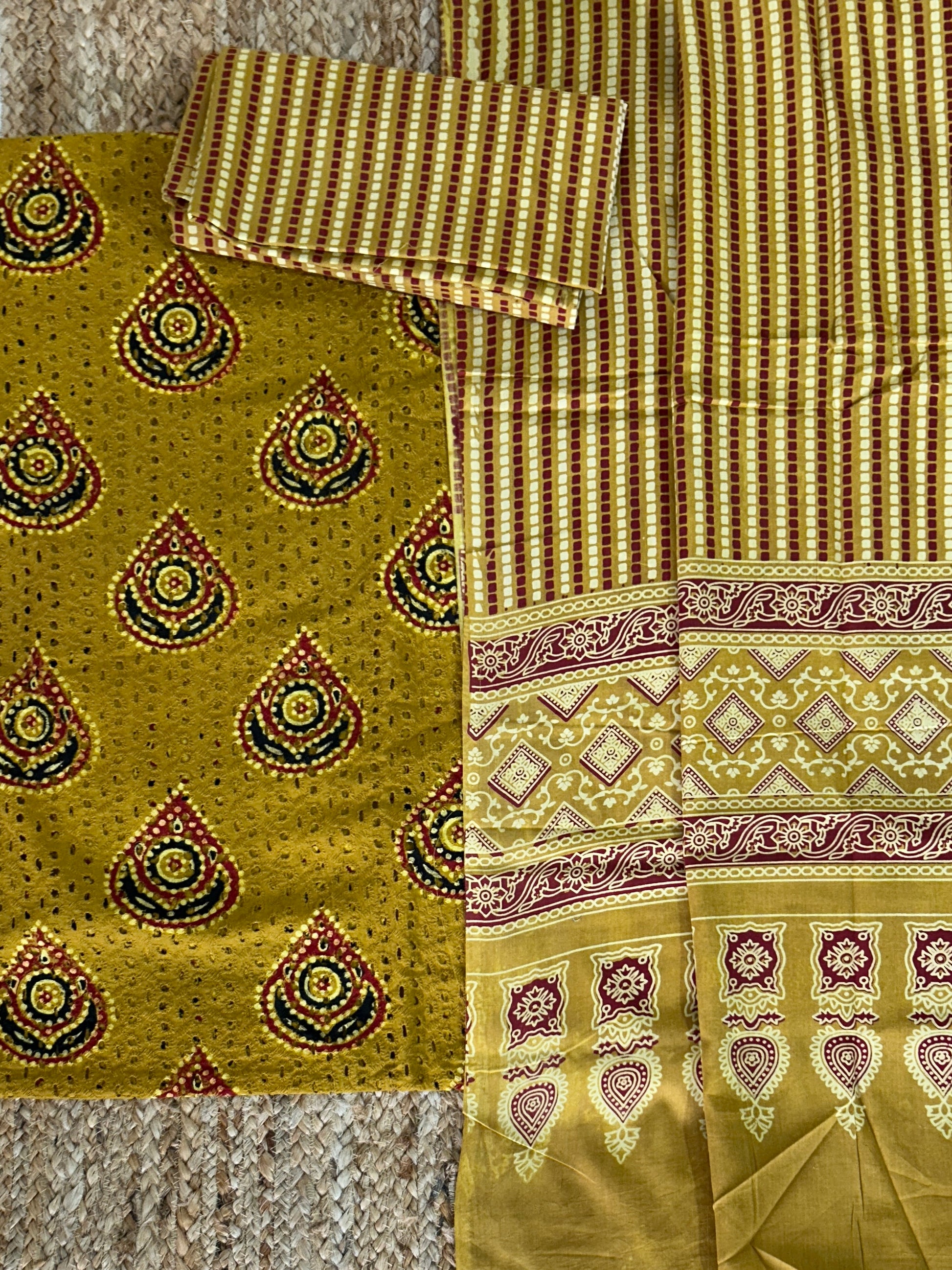 Ajrakh Cotton Hakoba Dress Material