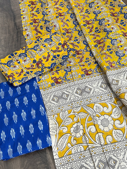 Ikat - Kalamkari Cotton Dress Material