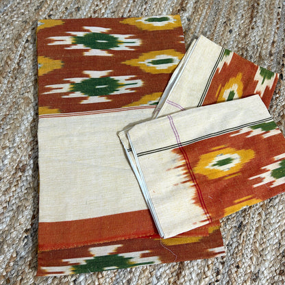 Ikat Double Cot Cotton Bedsheet