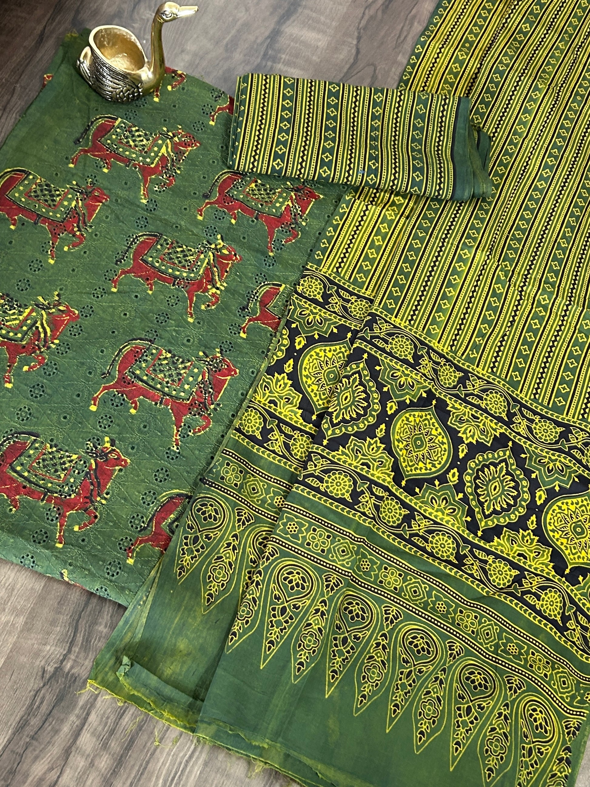 Ajrakh Cotton Hakoba Dress Material