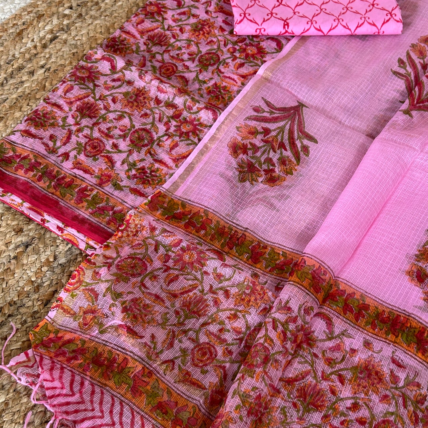 Hand BlockPrint Kota Doriya Dress Material