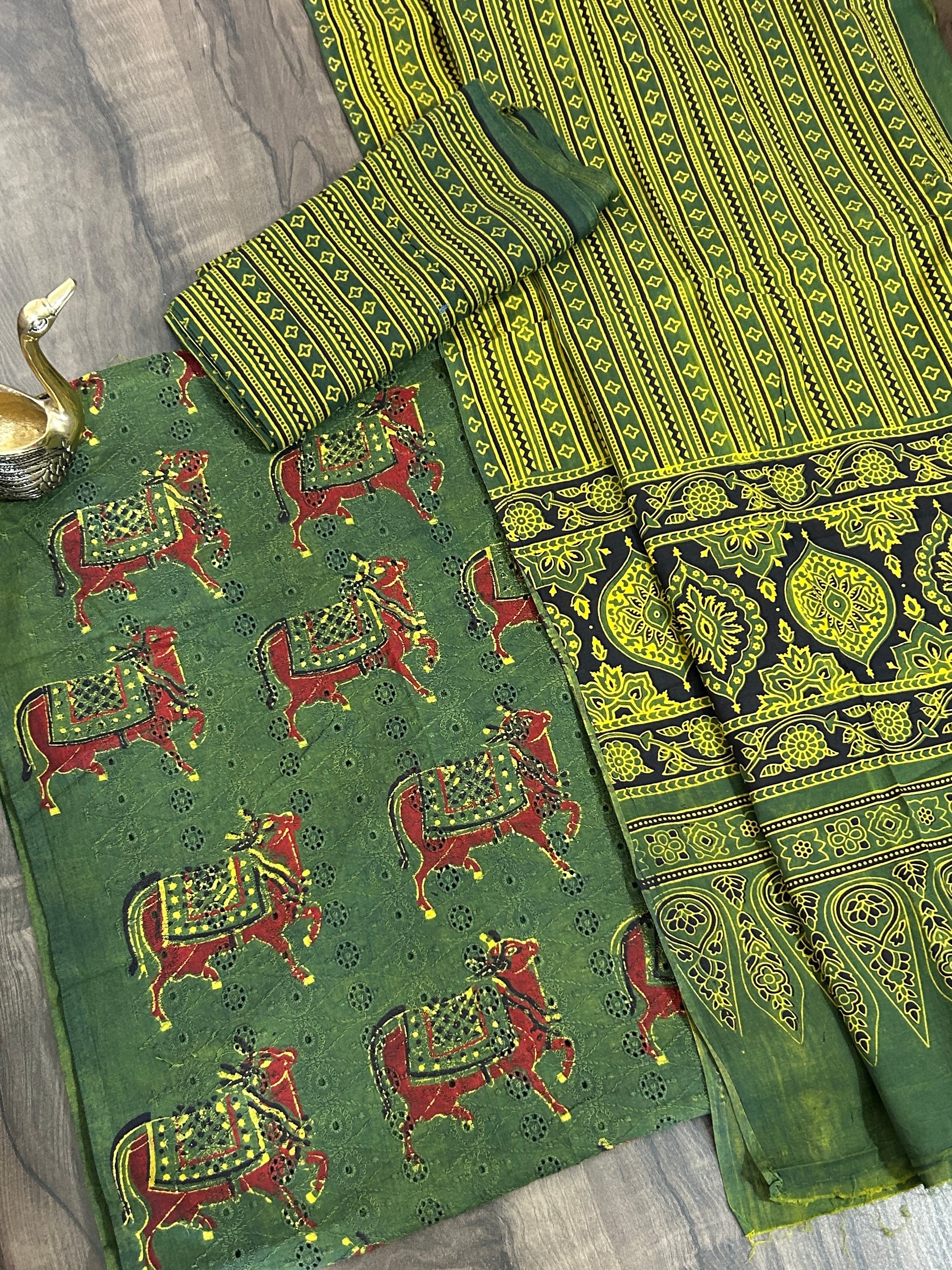 Ajrakh Cotton Hakoba Dress Material