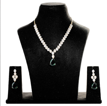 Green American Diamond Necklace