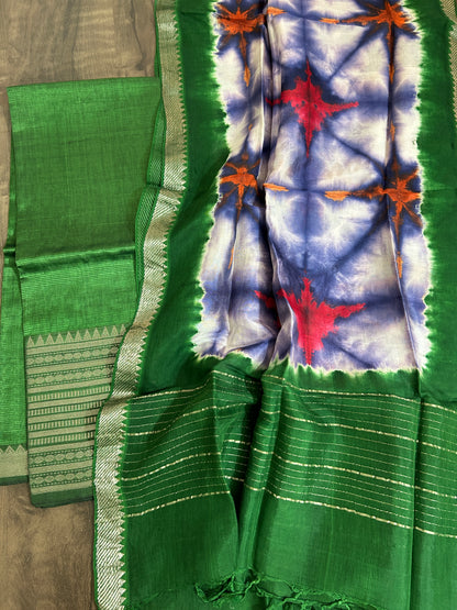 Mangalagiri Silk Cotton Top Dupatta Set #