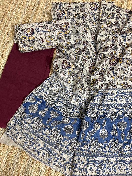 Kalamkari Cotton Dress Material