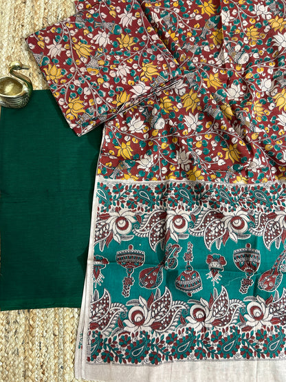 Kalamkari Cotton Dress Material