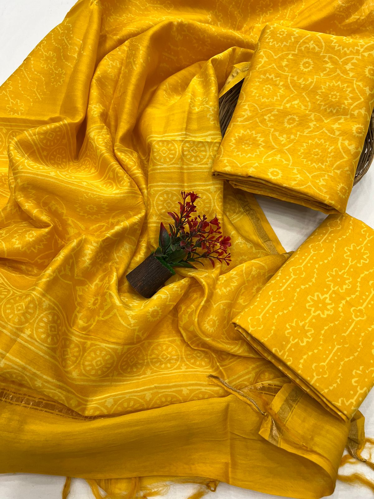 Chanderi Silk BlockPrint Dress material