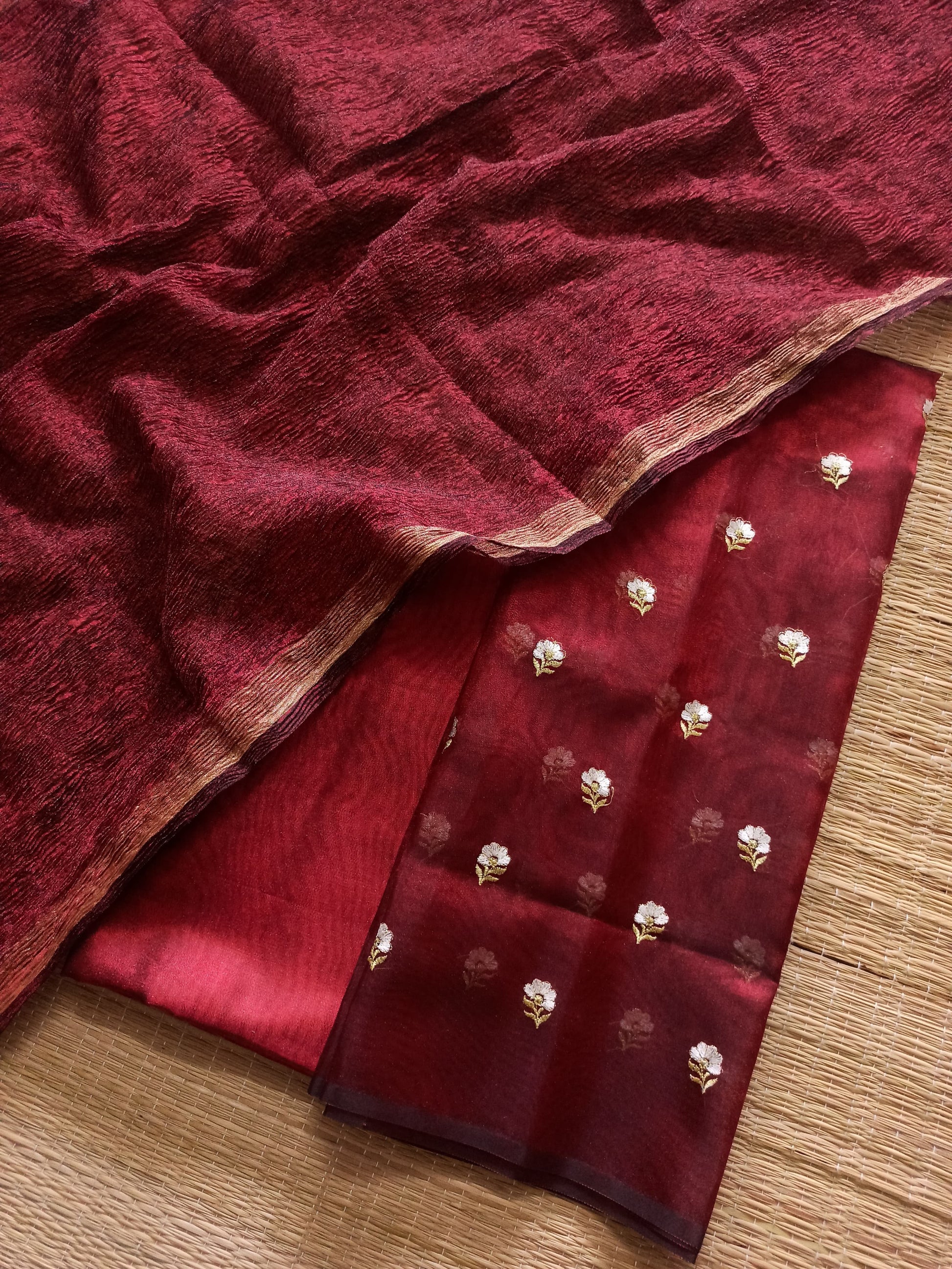 Banarasi Metallic Tissue Dress Material