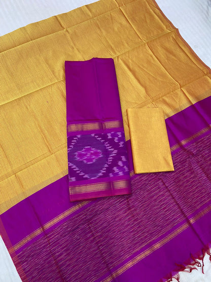 Ikat Semi Silk Dress Material