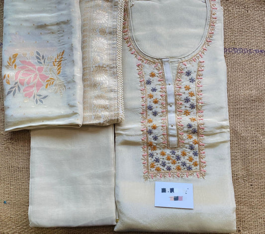 Tissue Handwork Dress Material