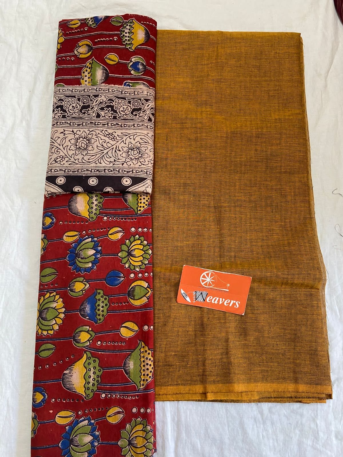 Kalamkari Cotton Dress Material