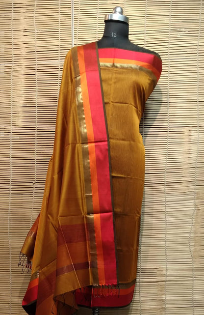 Maheshwari Silk Cotton Top Dupatta Set