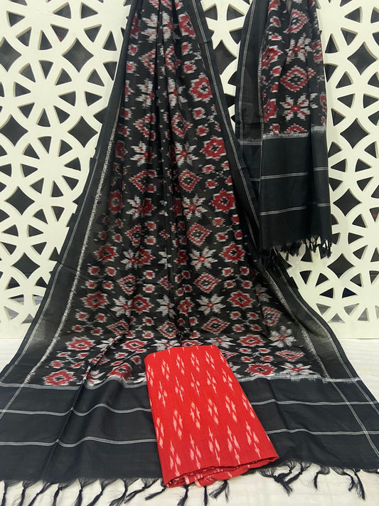 Double Ikat Cotton Dress Material