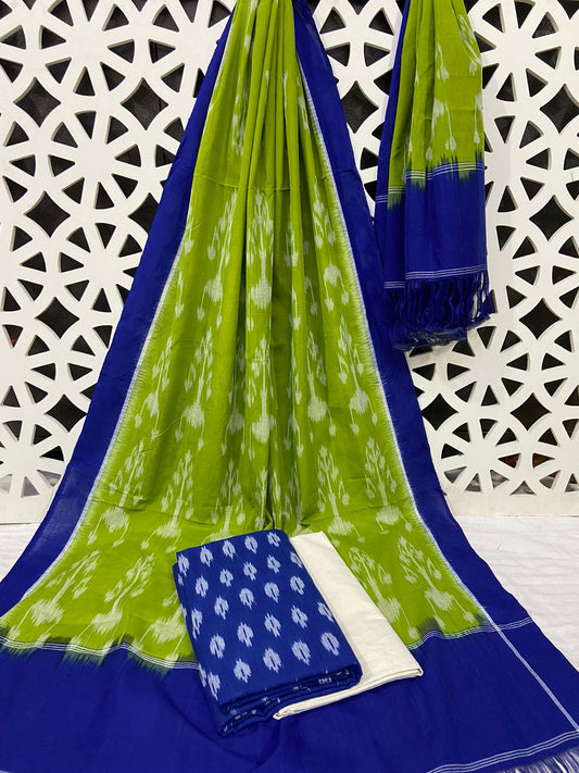 Double Ikat Cotton Dress Material