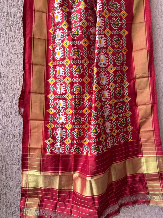 Pure Silk Dupatta with Patola Motives