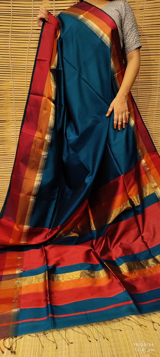 Maheshwari Silk Cotton Saree with Blouse