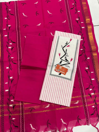 Mangalagiri Cotton Printed Dress Material