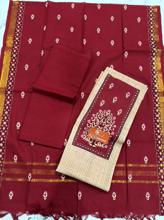 Mangalagiri Cotton Printed Dress Material