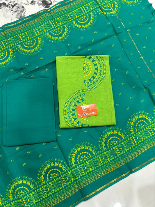 Mangalagiri Cotton Printed Dress Material