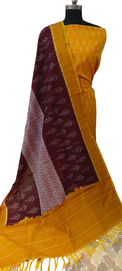 Double Ikat Mercerised Cotton Dress Material