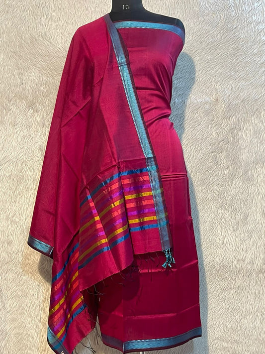 Maheshwari Silk Cotton Dress Material