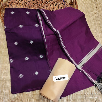 Weaving Blend Cotton Silk Dress Material