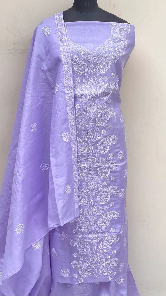 Chikan Work Cotton Dress Material