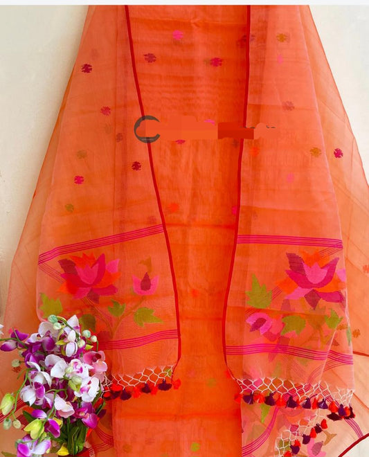 Maslin Jamdani Dress Material