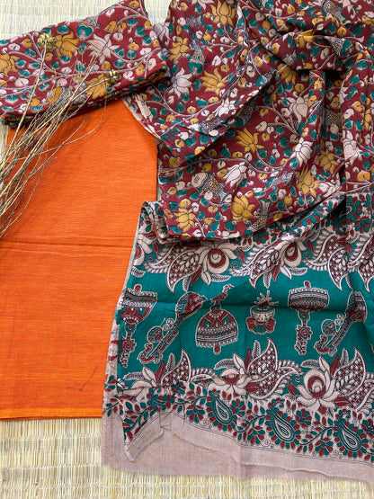 Kalamkari Cotton Dress Material