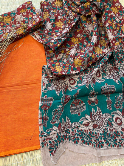 Kalamkari Cotton Dress Material