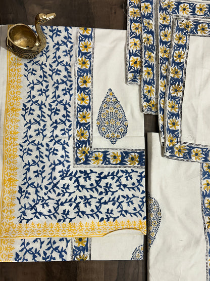 8 pc Hand Block Printed Diwan Set