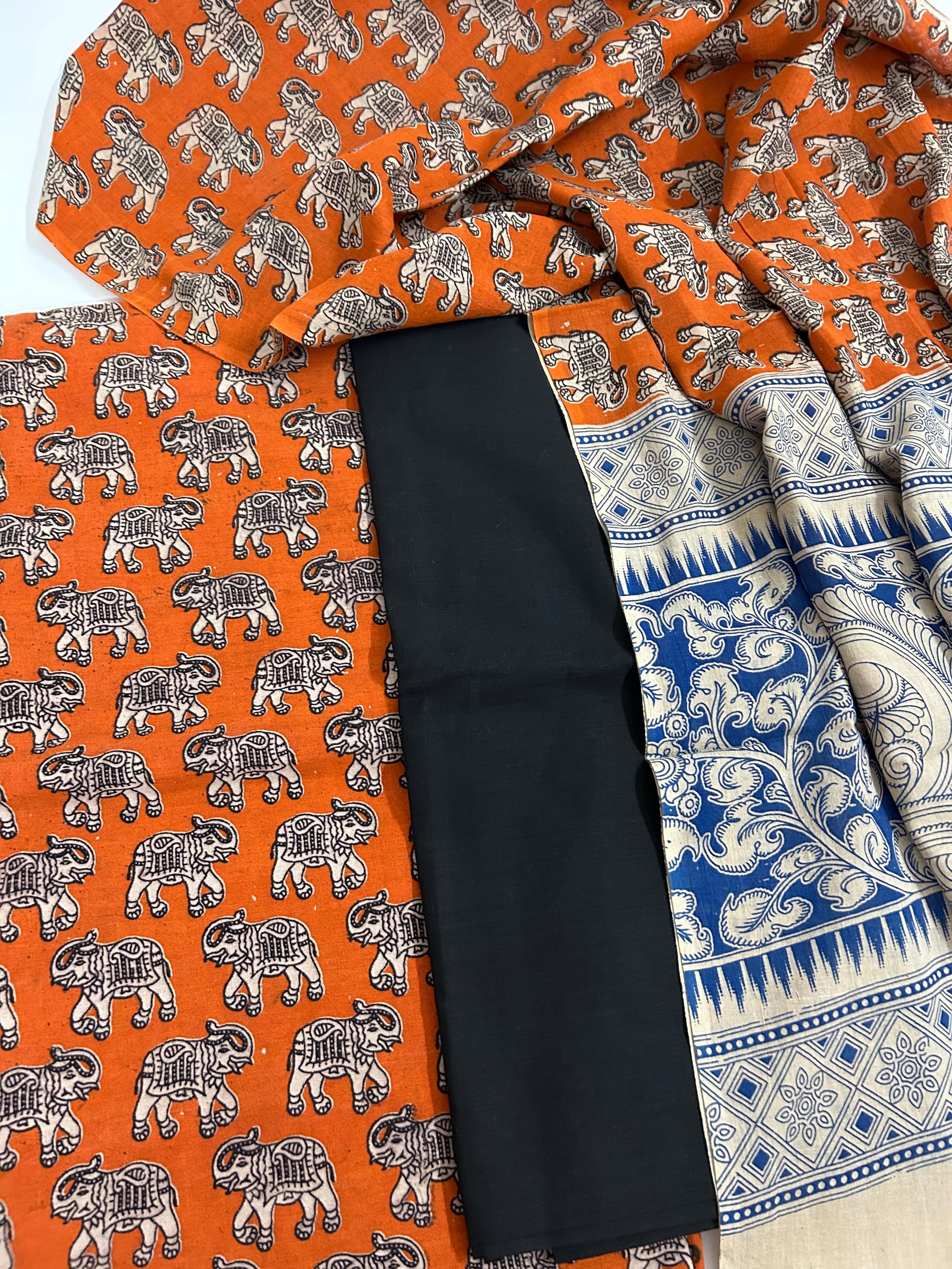 Kalamkari Cotton Dress Material