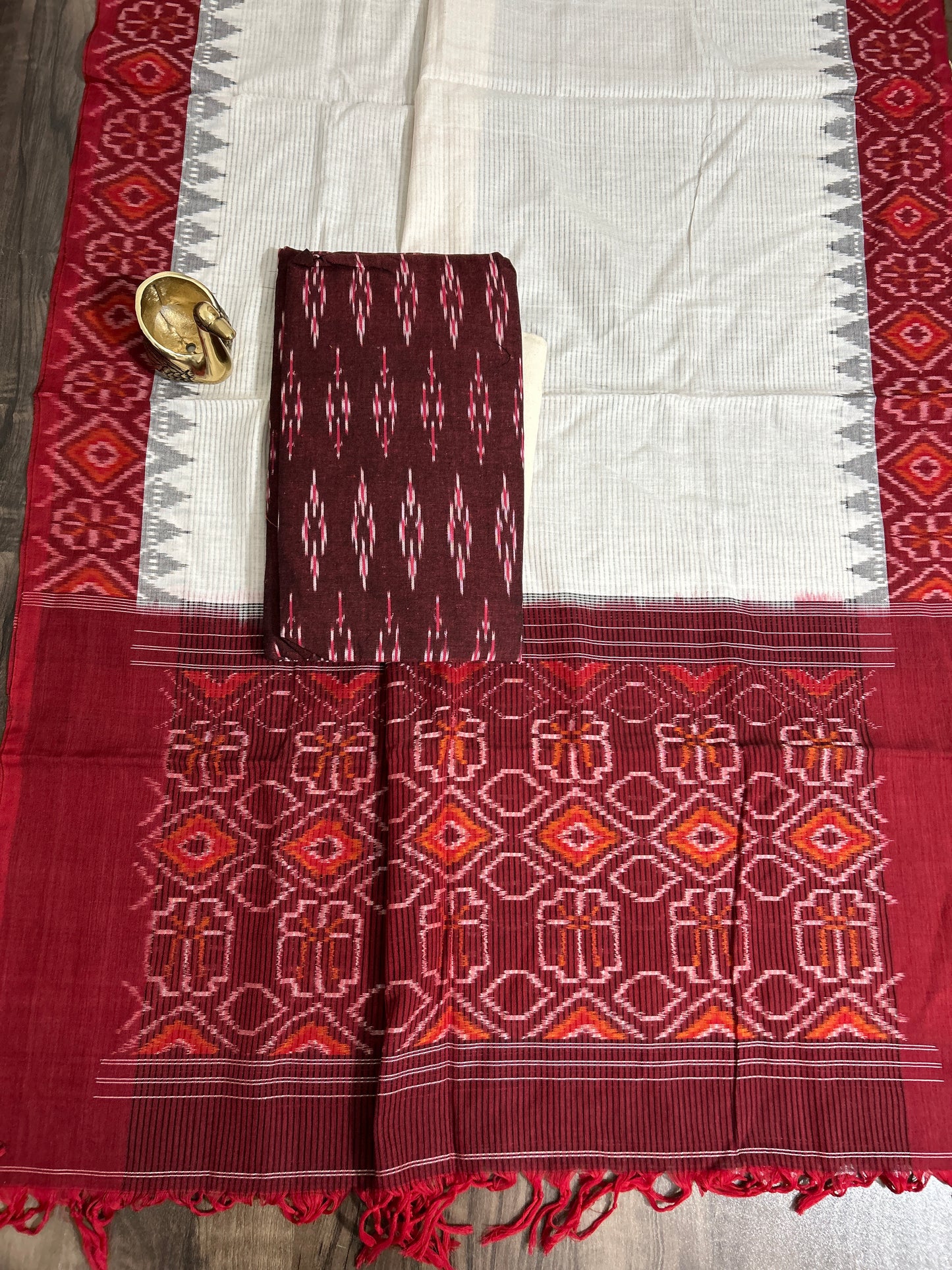 Double Ikat Cotton Dress Material