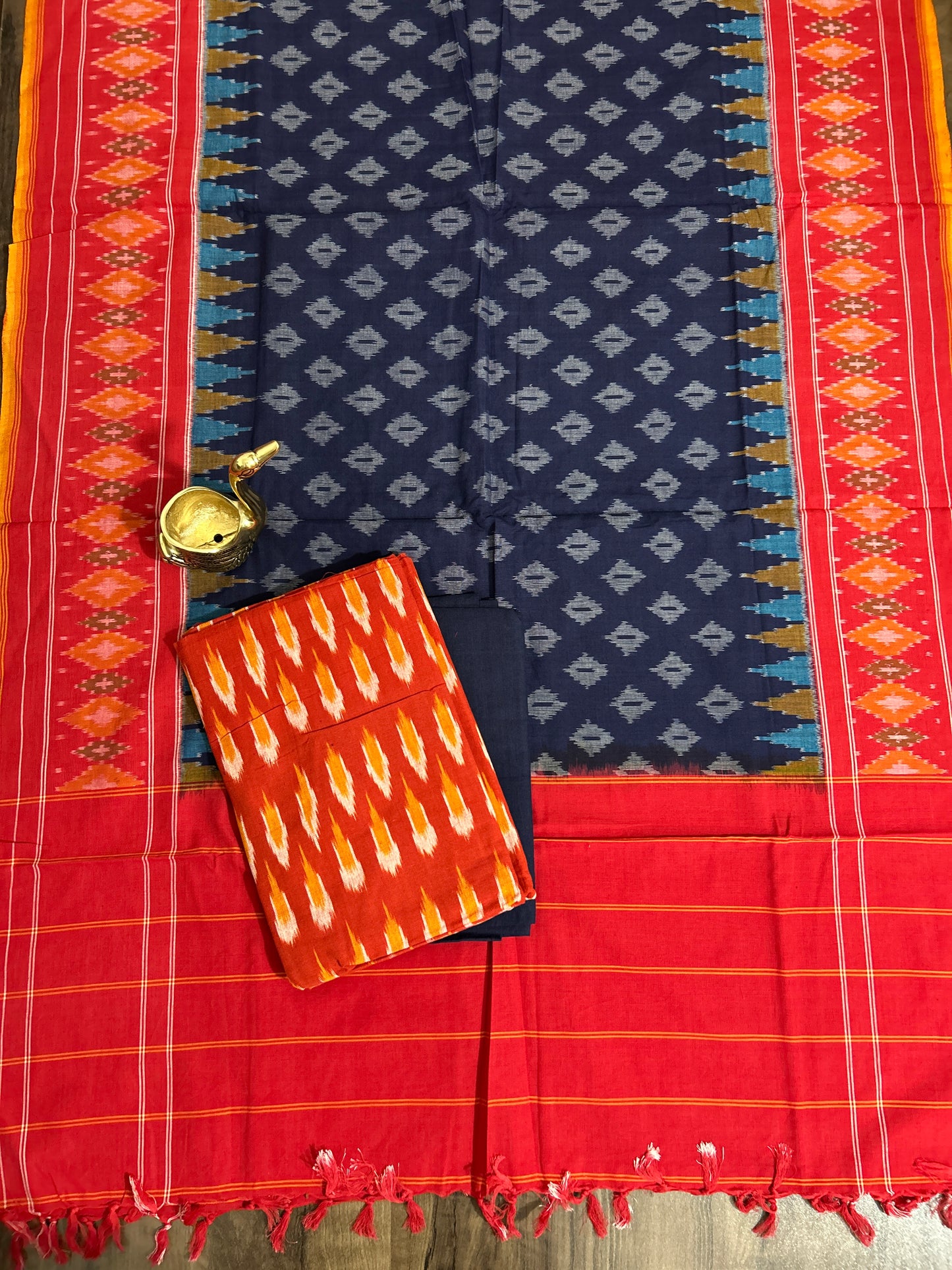 Double Ikat Cotton Dress Material