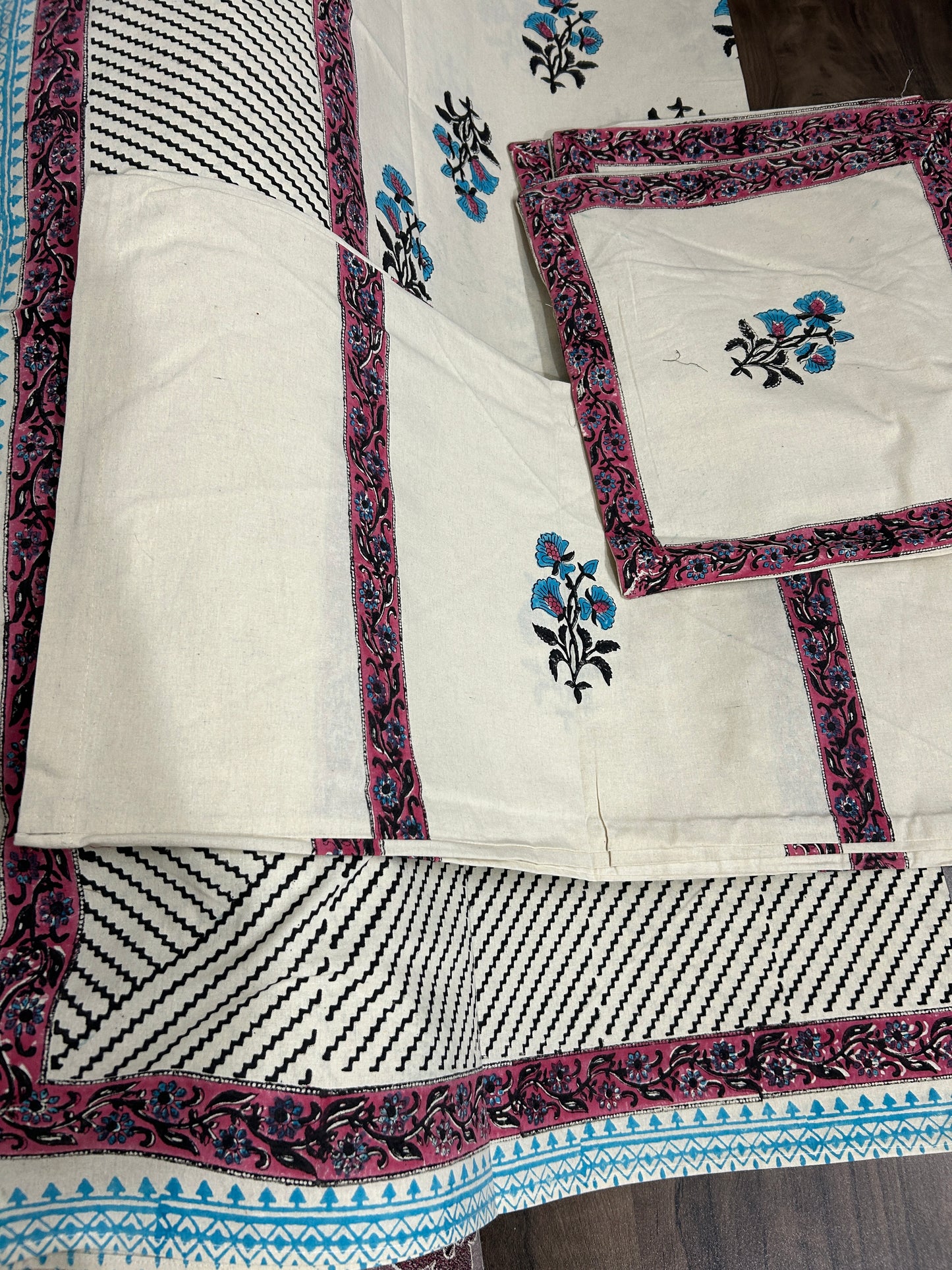 Hand Block Printed Diwan Set