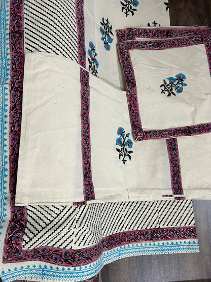 Hand Block Printed Diwan Set