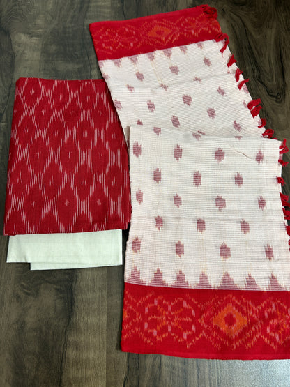 Double Ikat Cotton Dress Material