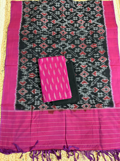 Double Ikat Cotton Dress Material