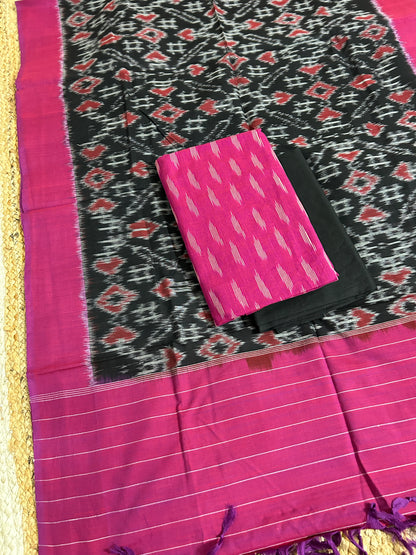 Double Ikat Cotton Dress Material